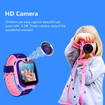 Vaikai Smart Žiūrėti 1.54 colių Jutikliniu Ekranu, GPS Tracker SOS Skambučio Žaidimas dvipusis Balso Pokalbių Kamera IP65 Vandeniui Laikrodis