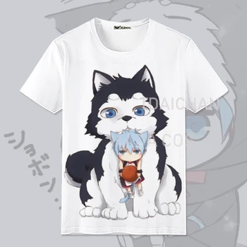 Vaiko Anime Kuroko Krepšinio Kuroko Tetsuya Kagami Taiga Spausdinti trumparankoviai Balta T-shirt Cosplay Kostiumų Cute Mados