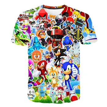 Vaikų Naujas Žaidimas Kawaii Spausdinti Mergina T-shirt Vasaros 2021 Įdomus Animaciją Anime marškinėliai Berniukui Kostiumas trumpomis Rankovėmis Unisex 4-14 Metų