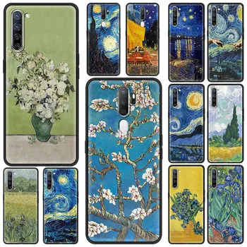 Van Gogh Meno Gėlių Minkštas Telefoną Atveju Kolega A55 A93 A7 A9 A53 A52 Rasti X2 Lite Reno4 3 F11 Pro Galinį Korpuso Dangtelį Coque Fundas