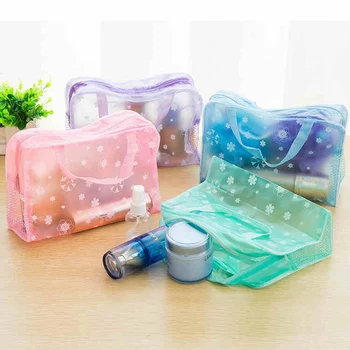 Vanzlife Kelionės Nešiojamų skalbinių maišelį, tualetas, vonios skaidrus vandeniui kosmetika saugojimo krepšys didelės talpos nešiojamų vonios krepšys