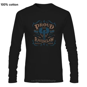 Vasaros Didžiuojuosi, kad Ravenclaw vyrų T-Shirt moterims, medvilnės marškinėliai ilgomis Rankovėmis juokinga spausdinti tshirts