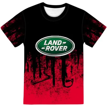 Vasaros marškinėliai vyriški Įdomus 3D Land Rover 