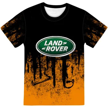 Vasaros marškinėliai vyriški Įdomus 3D Land Rover 