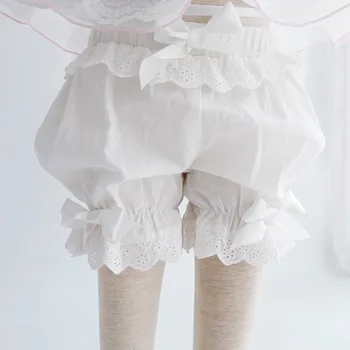 Vasaros Mergaičių Šortai, Baltos spalvos Moliūgų Kelnaitės Su Lolita Dress Vaikai Mergina Kietas Legging Vaikų Saugos Pants 6 7 8 9 10 yrs Gir