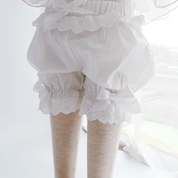 Vasaros Mergaičių Šortai, Baltos spalvos Moliūgų Kelnaitės Su Lolita Dress Vaikai Mergina Kietas Legging Vaikų Saugos Pants 6 7 8 9 10 yrs Gir