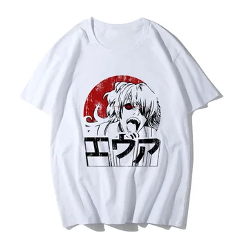 Vasaros Trumpas Rankovėmis Animacinių filmų Grafika Kimetsu Nr. Yaiba Kawaii T-Shirt Naujas Japonų Anime EVANGELION T-Shirt Ladies Harajuku Viršūnės