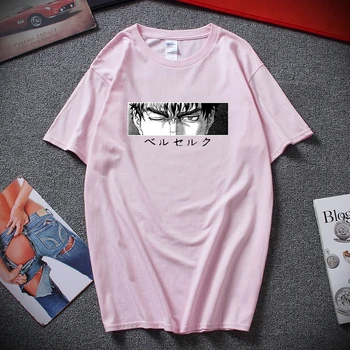 Vasarą Populiarus Gatvės T-shirt Berserk Harajuku Grynos Medvilnės Animacinių filmų Kietas Komiksų, Japonų Anime, Kvėpuojantis Vyrų Unisex marškinėliai