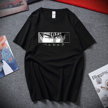 Vasarą Populiarus Gatvės T-shirt Berserk Harajuku Grynos Medvilnės Animacinių filmų Kietas Komiksų, Japonų Anime, Kvėpuojantis Vyrų Unisex marškinėliai