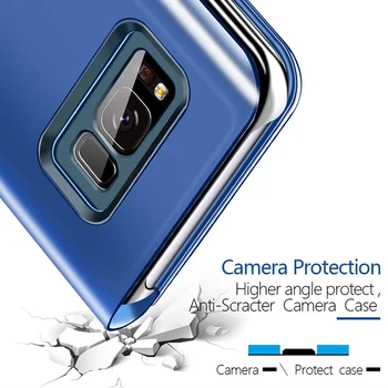Veidrodis Smart Flip Case For Samsung Galaxy M31 Atvejais Etui Odinis Telefono Dangtelį Samsung M31 SM-M315F/DS GalaxyM31 Magnetinio Atveju