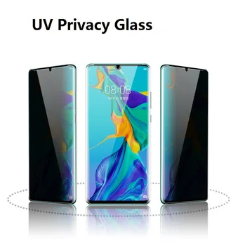 Visa Skysti Klijai Grūdintas Stiklas Samsung Galaxy S10E S9 S8Plus Note8 9 10pro Privatumo UV Screen Protector Cover Anti S py Filmas