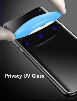 Visa Skysti Klijai Grūdintas Stiklas Samsung Galaxy S10E S9 S8Plus Note8 9 10pro Privatumo UV Screen Protector Cover Anti S py Filmas