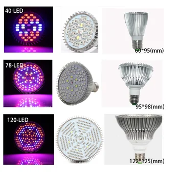 Viso Spektro LED Augalų Auga Lemputė E27 UV SPINDULIŲ Auginimo Lempos lemputes growtent lauke Hydroponic Patalpų Šiltnamio efektą sukeliančių, Daržovių, Gėlių