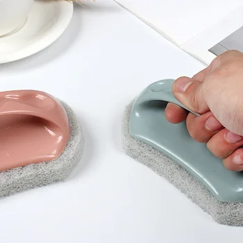 Vonia teptuku vonios plytelės teptuku virtuvės magija nuvalykite nukenksminimo šepetys puodo valymo šepetys magija sponge wipeA909
