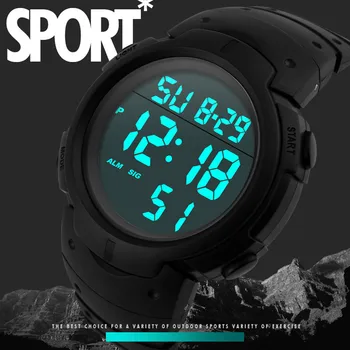 Vyrai Laikrodžiai Mados Vandeniui Vyrų Berniukas LCD Skaitmeninis Chronometras, Data Gumos Sporto Riešo Žiūrėti Vandeniui Relogio Laikrodis reloj S7