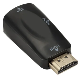 Vyrų ir Moterų HDMI suderinamus į VGA Adapteris HD 1080P Audio Kabelis Konverteris, Skirtas PC Nešiojamas TV Box Kompiuterio vaizdo Projektorius