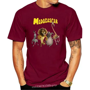 Vyrų marškinėliai Madagaskaras Juoda juokinga t-shirt suvenyrinius marškinėlius moterims