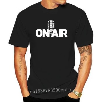 Vyrų marškinėlius Oro podcaster dj radio, balsas per mikrofoną marškinėliai Slim Fit Marškinėliai moterims T-Shirt tees viršų