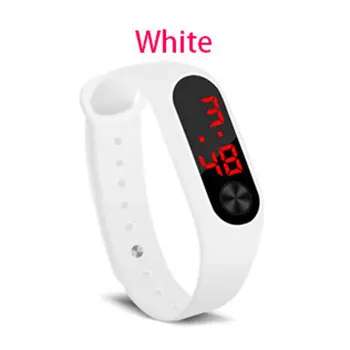 Vyrų, Moterų Atsitiktinis Sporto Apyrankės, Laikrodžiai Baltas LED Elektroninis Skaitmeninis Saldainiai Spalvos Silikono Riešo Žiūrėti Vaikams, Vaikai