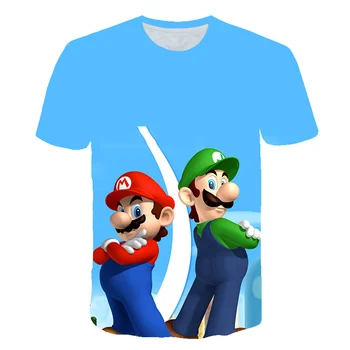 Vėliau Harajuku Klasikiniai Žaidimai, Super Mario Vaikas Marškinėliai Vyrams/moterims Super Smash Bros 3D Print T-shirt Hip-Hop Marškinėlius Streetwear Viršūnės