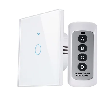Wifi sienos smart touch jungiklis ES/JK standarto 110V, 220V tuya APP RF434 belaidžio nuotolinio valdymo Alexa, Google kontrolės jutiklis šviesos jungiklis