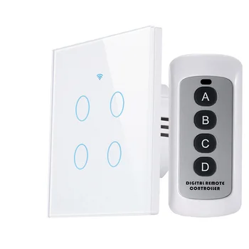 Wifi sienos smart touch jungiklis ES/JK standarto 110V, 220V tuya APP RF434 belaidžio nuotolinio valdymo Alexa, Google kontrolės jutiklis šviesos jungiklis