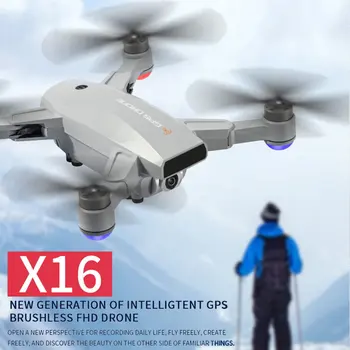 X16 5G WIFI FPV Dual GPS 6K HD Optinis Srauto Nustatymo Brushless Sulankstomas RC FPV Lenktynių Drone Quadcopter RTF w/ Maišelis