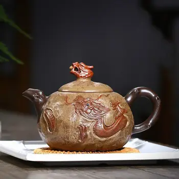 Yixing arbatos puodą raudonos molio xishi Arbatinukas Rūdos grožio virdulys Meistro rankų darbo Teaware Arbatos ceremonija