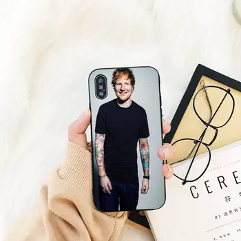 YNDFCNB Ed Sheeran Silikono Juoda Telefono dėklas 