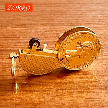 Zorro Retro Monetos Lauko Žibalas Lengvesni Asmenybės Keychain Lengvesni už Cigarečių Dūmų Accessories Dalykėlių Vyrų Technologija