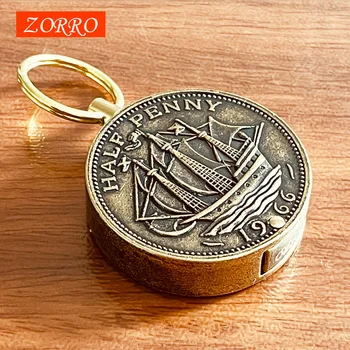 Zorro Retro Monetos Lauko Žibalas Lengvesni Asmenybės Keychain Lengvesni už Cigarečių Dūmų Accessories Dalykėlių Vyrų Technologija