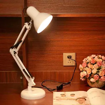 Šiuolaikinių LED Ilgai Sūpynės Rankos reguliuojamas klasikinis stalo Lempos, E27 įrašą Stalo Lempa tyrimo Biuro Skaitymo nakties Šviesos ES/JAV Plug