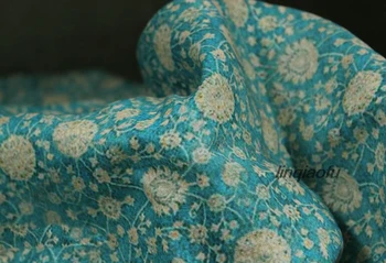 Šviesiai mėlyna vasaros grynas ramės (kiniškosios dilgėlės) spausdinti drabužių audinio, chalatas, suknelė aukštos kokybės ramės (kiniškosios dilgėlės) audiniai