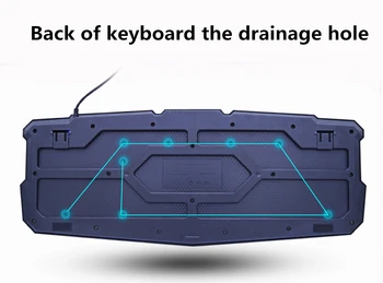 Žaidimų Klaviatūra ir pelė Combo USB Laidinio 3-Colorl Kvėpavimo Vandeniui PC Nešiojamas rusų klaviatūra