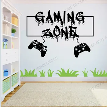 Žaidimų Zona Žaidėjus siena lipdukas Valgyti, Miegoti Žaidimų Valdiklis ir vaizdo žaidimas sienų lipdukai Pritaikyti Vaikams Miegamojo Sienos Meno Decal WX148