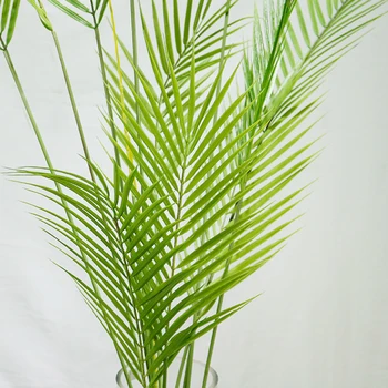 Žalias Dirbtinės Palmių Lapų Plastikiniai Augalai Atogrąžų Medžio Šaką Padirbtų Augalų Džiunglės Sode Puošimas, Vestuvių Papuošimas Priedų